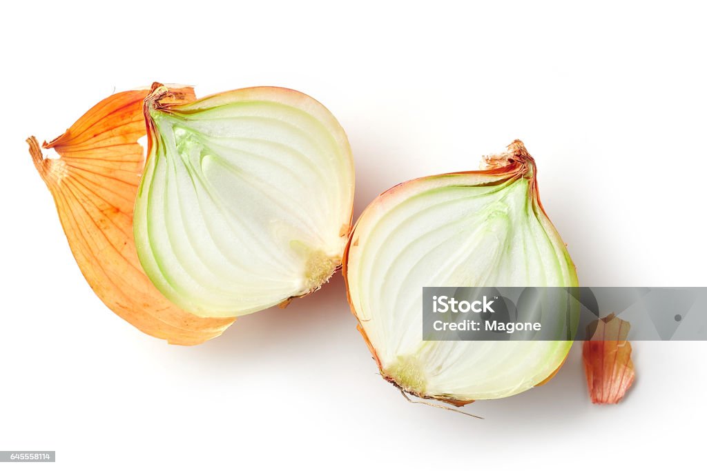 fresh raw onions fresh raw onions isolated on white background, top view Onion Stock Photo