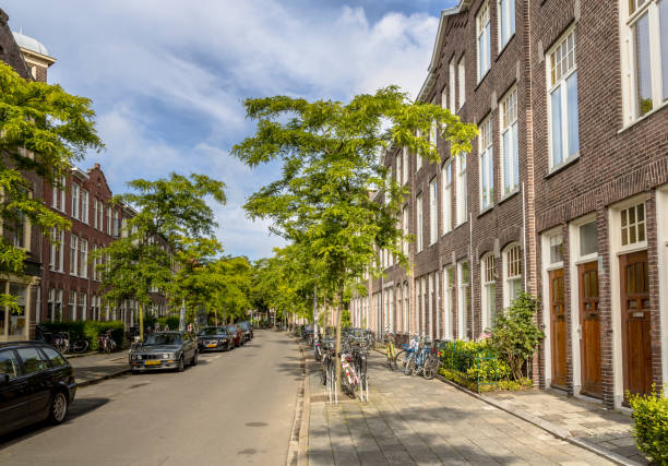 Dutch historic street Groningen cityscape