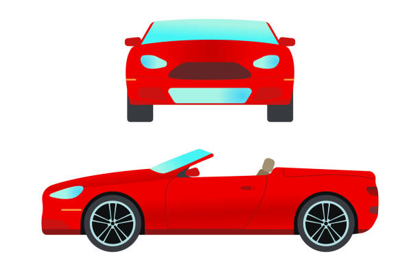 istock Car vehicle cabriolet transport type design travel race model sign technology style and generic automobile contemporary kid toy flat vector illustration isolated icon 645591612