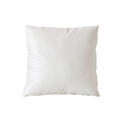 Funda de almohada blanca en blanco photo