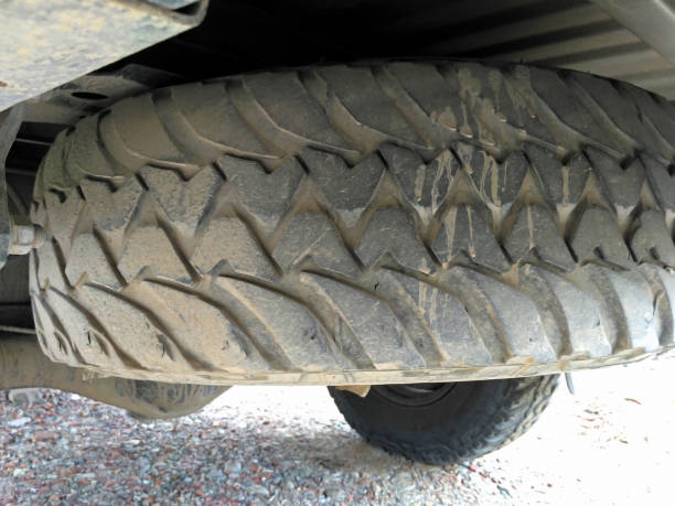 istock spare tire under of the car 645603592