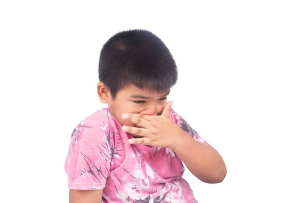 istock Asian little boy itchy on his nose 645610016