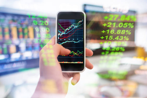 istock Stock market graph and tecnical analysis stock background 645619244
