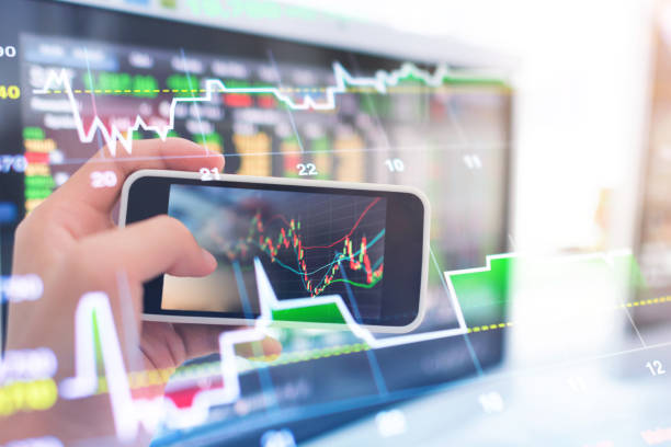istock Stock market graph and tecnical analysis stock background 645621828