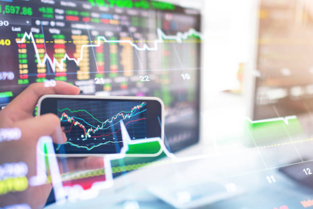 istock Stock market graph and tecnical analysis stock background 645622068