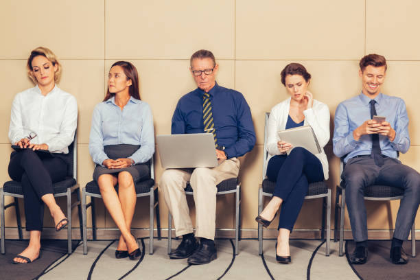 istock Group of Business People Waiting for Interview 645635936