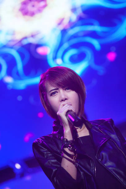 istock Nightclub female thai singer on stage 645643806