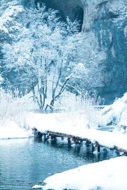 istock Plitvice lakes in Croatia in winter 645653090