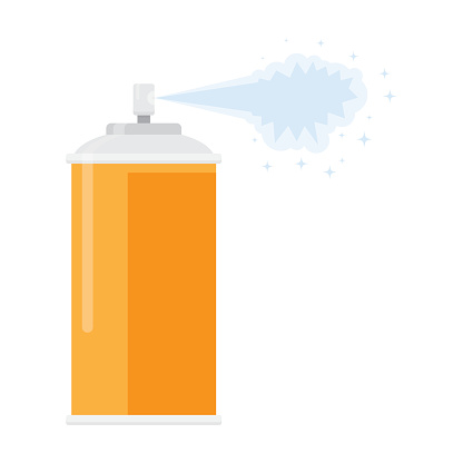 deodorant spray aerosol air freshener, vector illustration flat design isolated on white background