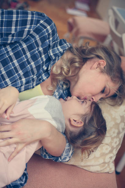 istock Mother with her daughter spending time at home. 645669730