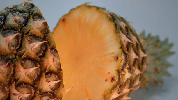 istock Amazing macro shot of a pineapple 645674012