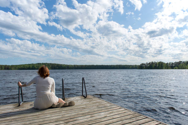 istock Relaxing by the lake 645678522