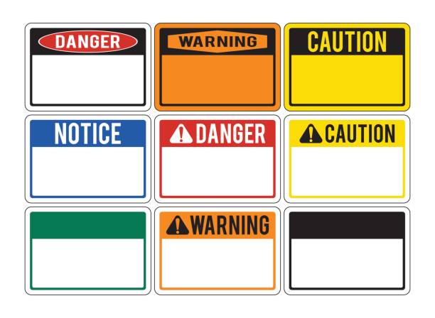 Blank warning signs. Set of warning signs about the dangers. Danger. Blank warning signs. Set of warning signs about the dangers. Danger. Vector illustration. beware sign stock illustrations