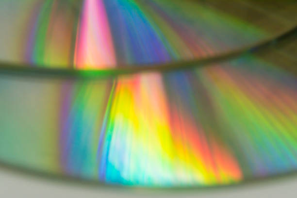 istock colorful reflection of light on the CD, abstract background 645682366