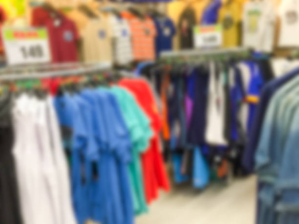 istock Abstract blurred background . clothing boutique store . 645686992