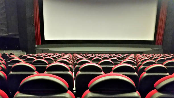 istock Empty hall in movie theater 645692950