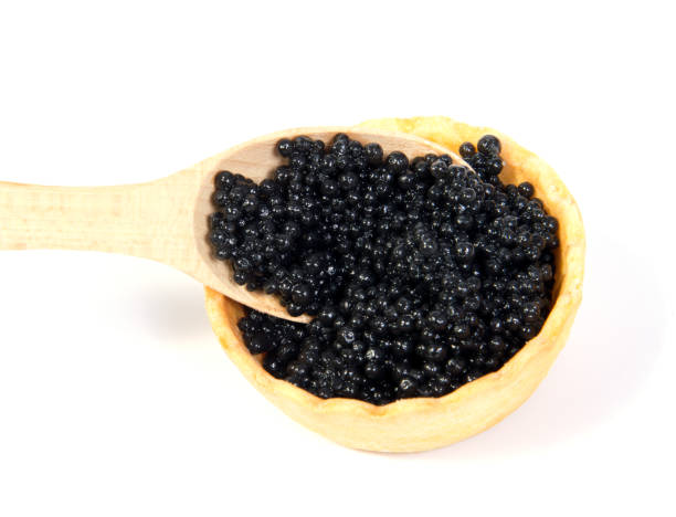 istock Caviar in tartlet isolated on white background 645696950