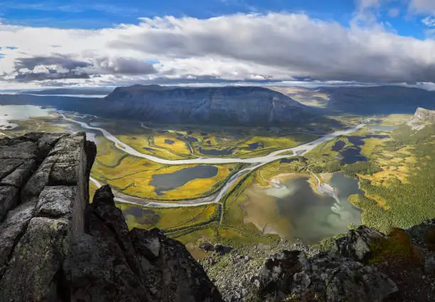 Photo of Imagine standing on the rock and looking at this beautiful panorama of this river delta landscape