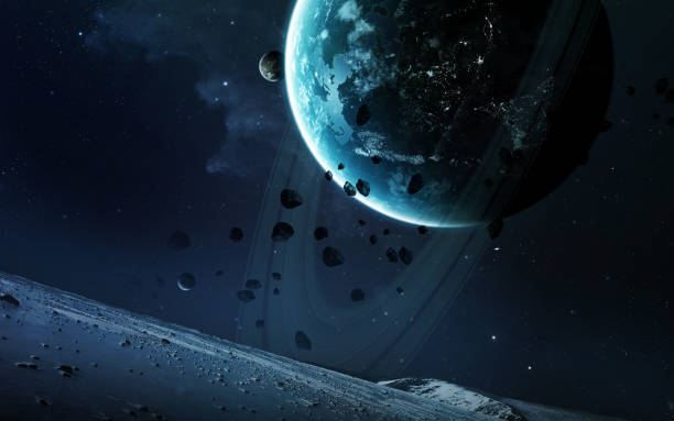 istock Abstract scientific background - planets in space, nebula and stars. Elements of this image furnished by NASA nasa.gov 645708554