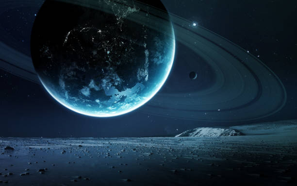 istock Abstract scientific background - planets in space, nebula and stars. Elements of this image furnished by NASA nasa.gov 645708562