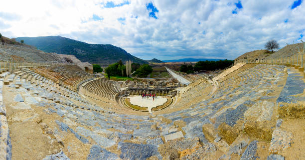 The Theatre of Ephesus Ancient City stock photo