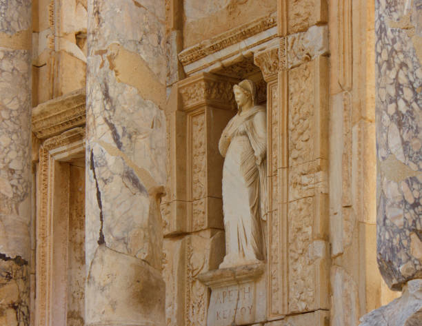 The Celsus Library of Ephesus Ancient City stock photo