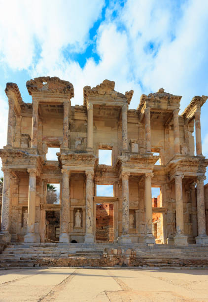 The Celsus Library of Ephesus Ancient City stock photo