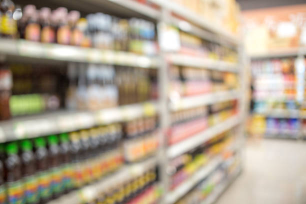 istock defocused of shelf in supermarket 645719200