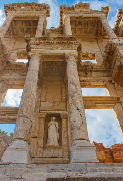 The Celsus Library of Ephesus Ancient City stock photo