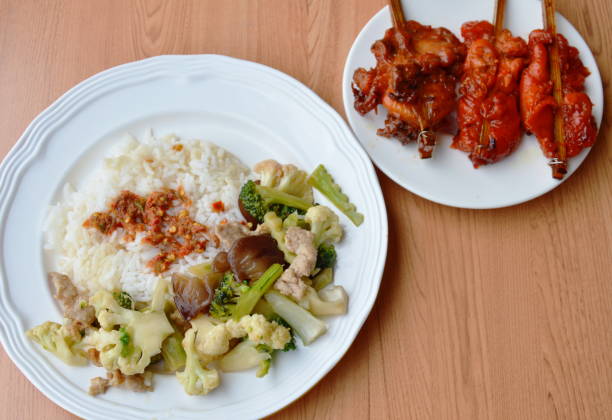 istock stir fried vegetable and grilled chicken 645720640