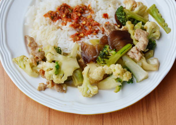 istock stir fried vegetable with pork and spicy shrimp paste 645722898