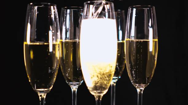 istock Glasses of Champagne or sparkling wine 645723082