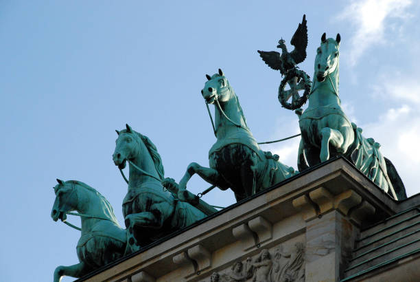 istock The Brandenburg Gate quadriga in Berlin, Germany 645724812