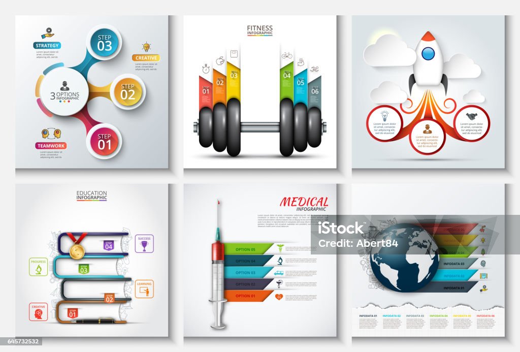 Infographic Abstract Vector Abstract Templates For Infographics Stock Illustration ...