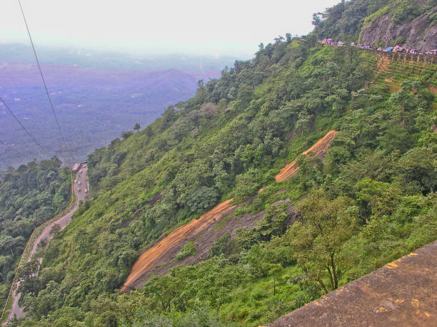 istock Winding road on the mountain range in Wayanad district, Kerala, India 645740878