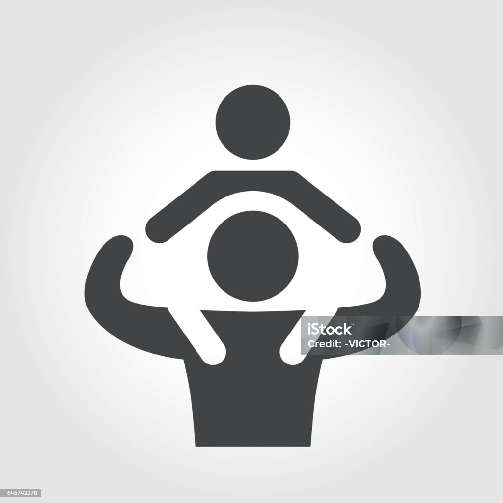 Family Illustration Icon - Iconic Series Family Illustration Father stock vector