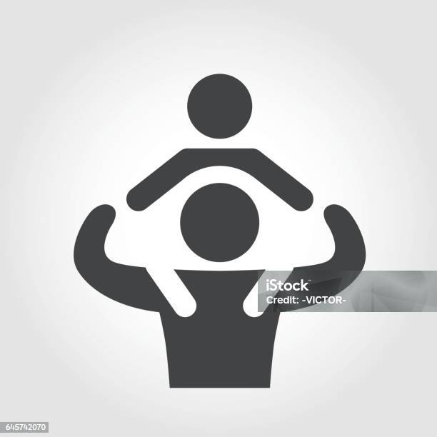 Family Illustration Icon Iconic Series Stock Illustration - Download Image Now - Father, Icon Symbol, Child