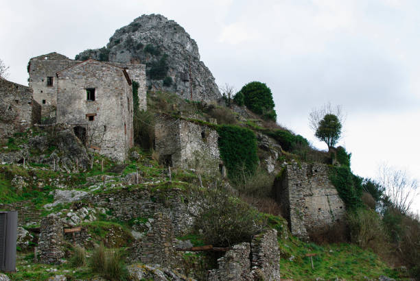 istock Medieval ruin St. Severino of Centola village 645760794