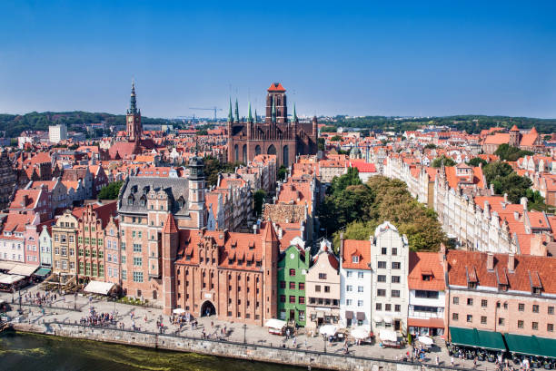 istock Gdansk old city skyline, Poland 645771076