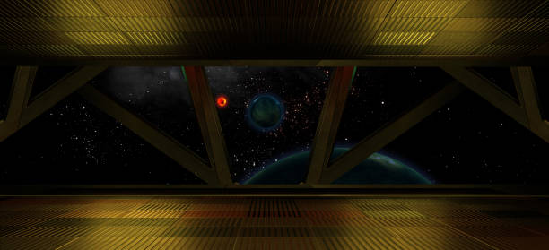 istock Space environment, ready for comp of your characters.3D rendering 645789222