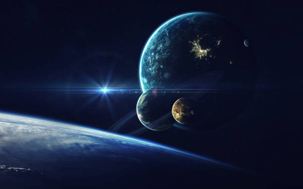 istock Deep space art. Nebulas, planets, galaxies and stars in beautiful composition. Awesome for wallpaper and print. Elements of this image furnished by NASA 645796062