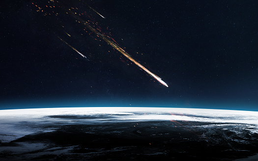 Lluvia de meteoritos. Ciertos elementos de esta imagen cuenta por la NASA photo