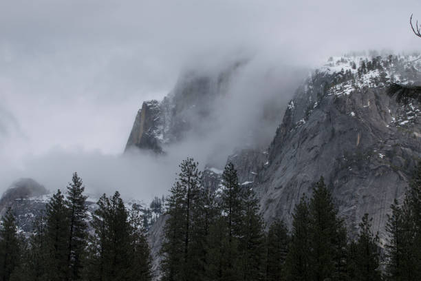 istock Yosemite National Park Half Dome with Low Fog, California 645799294