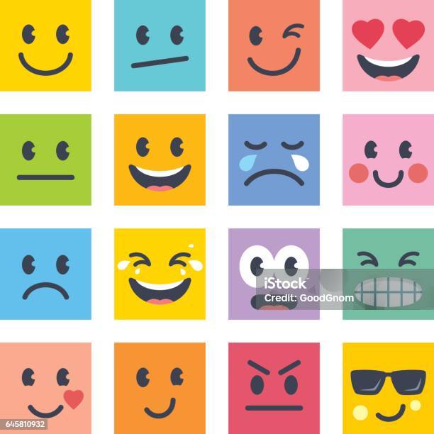 Smile Icons Stock Illustration - Download Image Now - Anthropomorphic Smiley Face, Emoticon, Icon