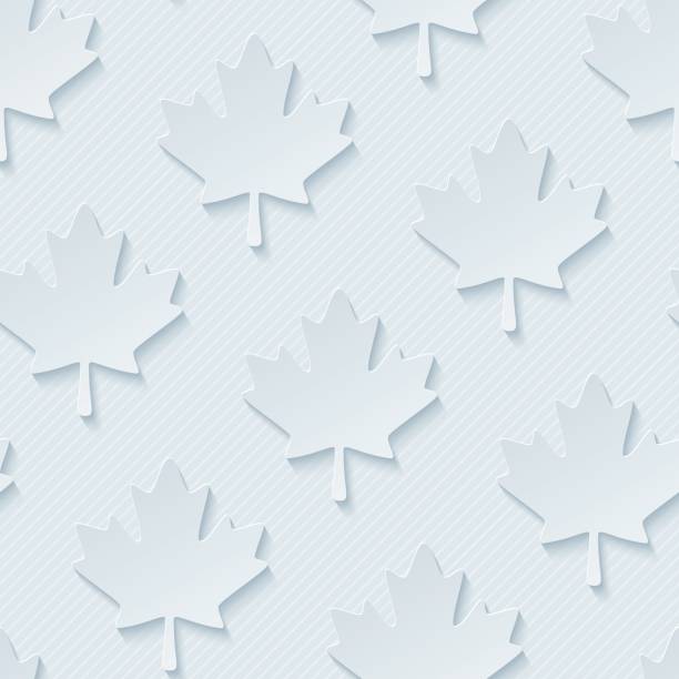 illustrazioni stock, clip art, cartoni animati e icone di tendenza di l'acero rosso lascia un motivo di carta da parati senza cuciture. - cultura canadese