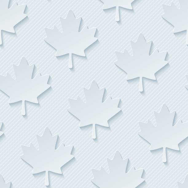 ilustrações, clipart, desenhos animados e ícones de red maple folhas padrão de papel de parede sem emenda. - canadian culture