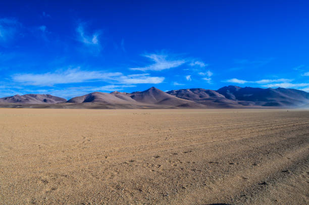 Tahua, Uyuni in Bolivia - May 27 2025: view of the small cemetery beside the salt flat