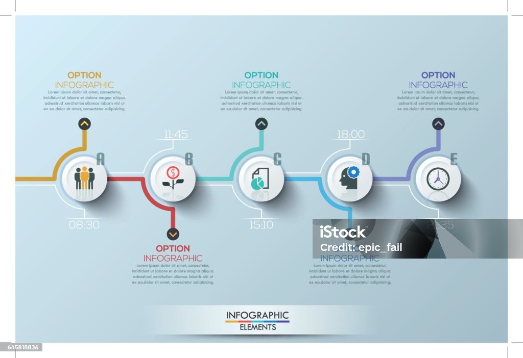 Modern business circle origami style options banner Modern clean business circle origami style timeline banner. Vector. can be used for workflow layout, diagram, number options, step up options, web design, infographics, timeline. Clip Art stock vector