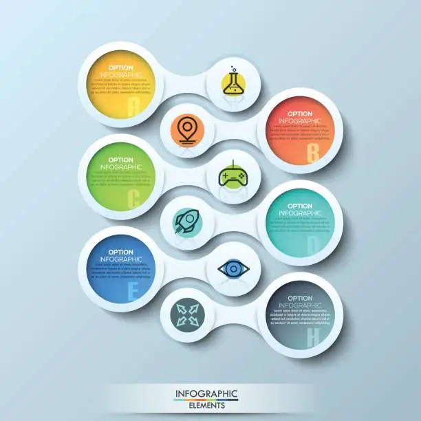 Vector illustration of Modern infographic option banner