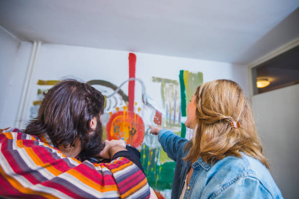 istock Young couple enjoying their new wall 645834146